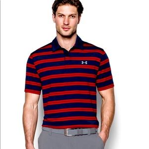Under Armour Red & Navy Groove Polo